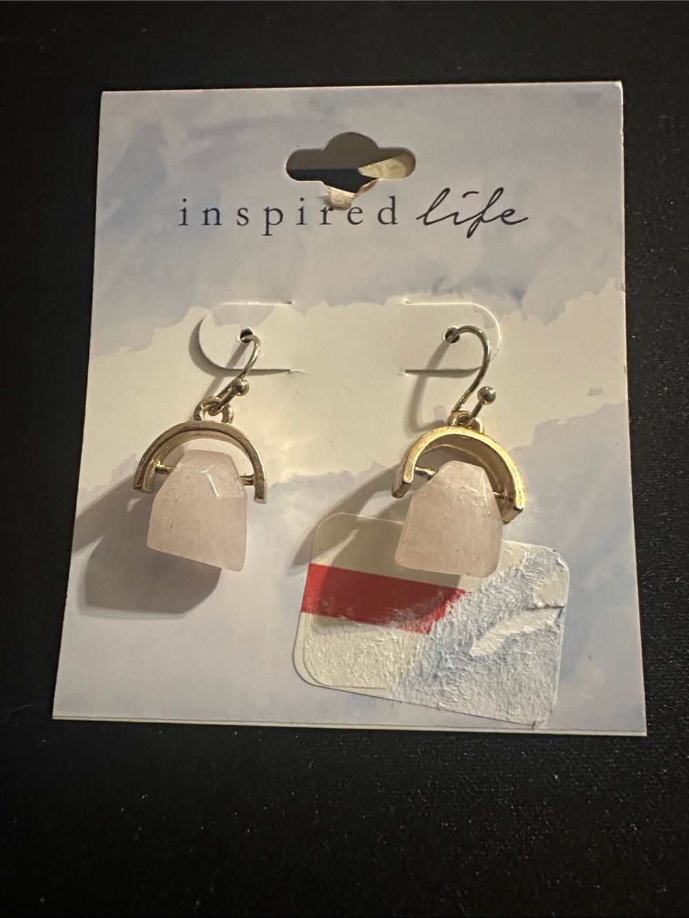 Inspired Life Gold & Rose Quartz Drop Earrings
#163